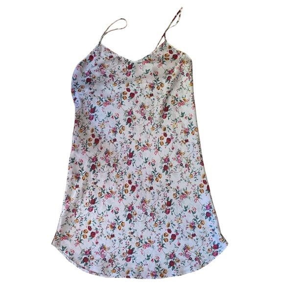 Vintage 90s Y2K satin floral slip dress nightgown lingerie - Picture 2 of 13